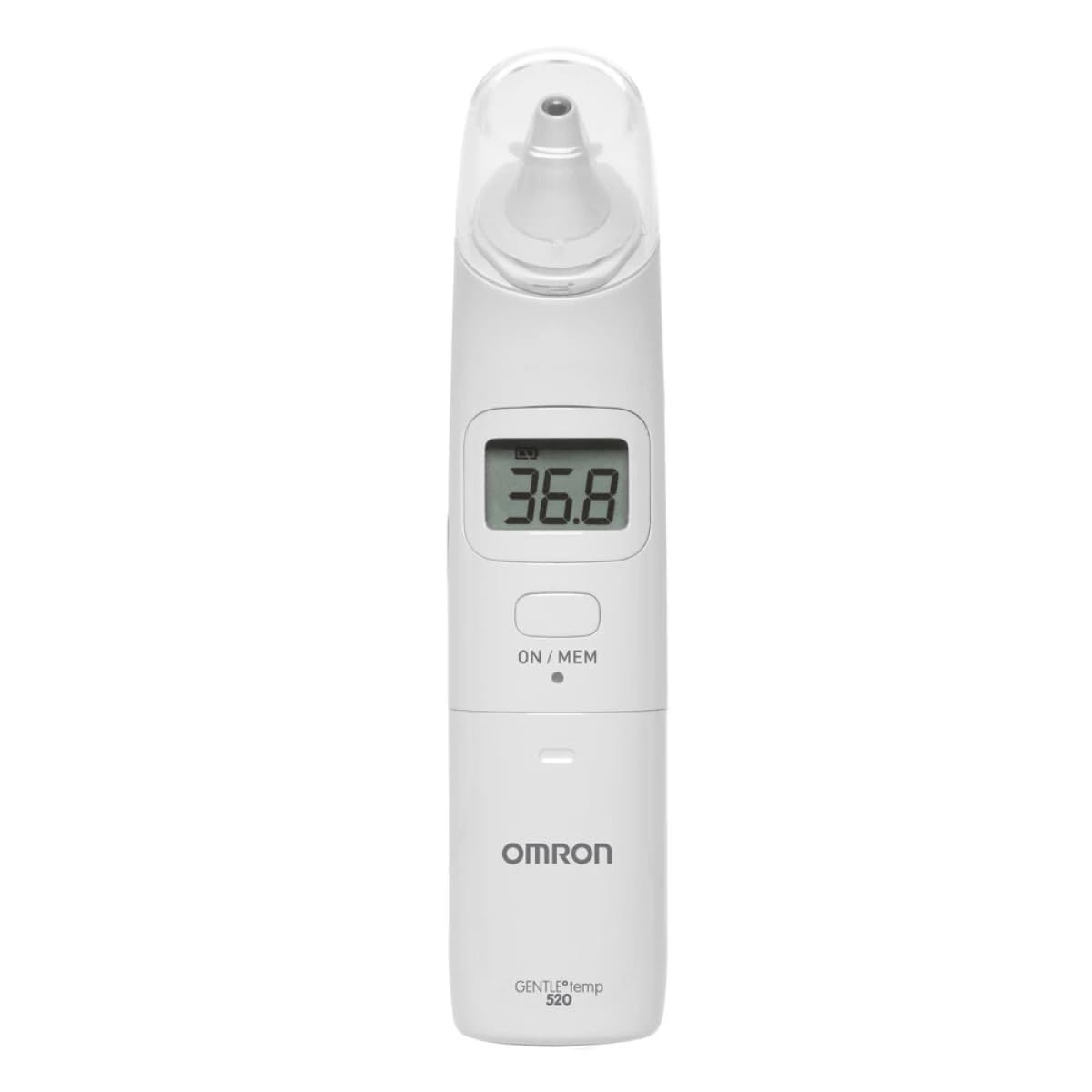 OMRON Gentle Temp 520 Digital Ear Thermometer, Fast Accurate Measurement 1 Second, No-Touch Infrared Thermo-meters for Baby Kids Adults, Large LCD Display Celsius Fahrenheit, 9 Reading Memory