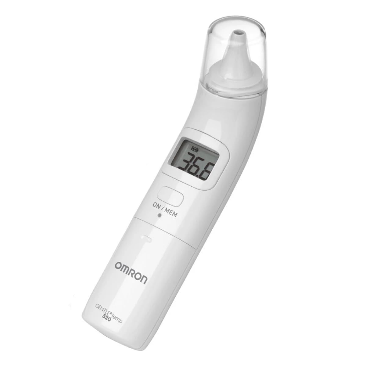 OMRON Gentle Temp 520 Digital Ear Thermometer, Fast Accurate Measurement 1 Second, No-Touch Infrared Thermo-meters for Baby Kids Adults, Large LCD Display Celsius Fahrenheit, 9 Reading Memory