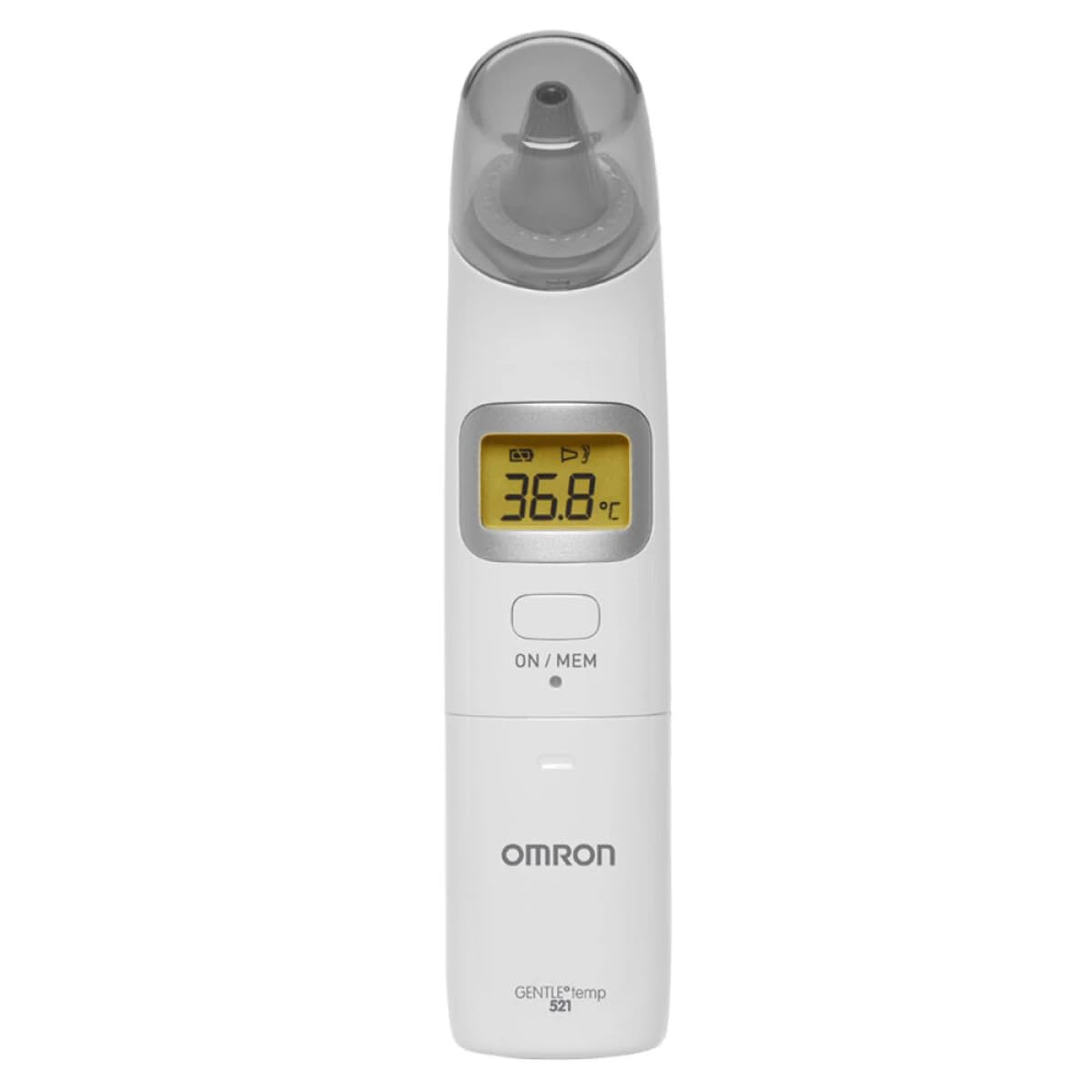 OMRON Gentle Temp 521 Digital Ear Thermometer, 3-in-1 measurement, Fast Accurate Results 1 Second Celsius Fahrenheit, No-Touch Infrared Thermo-meters for Baby Kids Adults, 25 Reading Memory Backlight