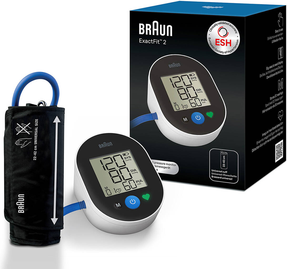 Braun ExactFit 2 Upper Arm Blood Pressure Monitor, BUA4050