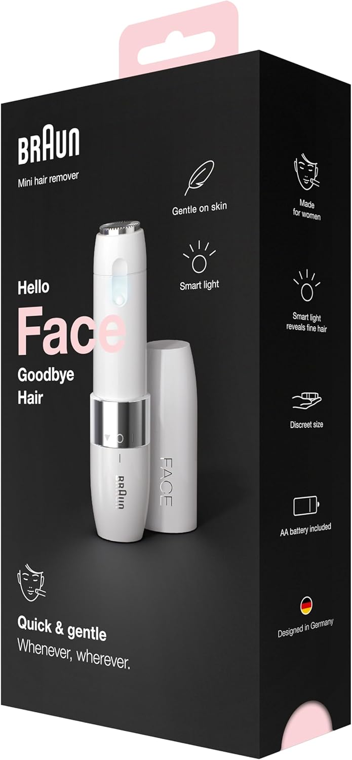 Braun Face Mini Hair Remover FS1000, Electric Facial Hair Removal for Women
