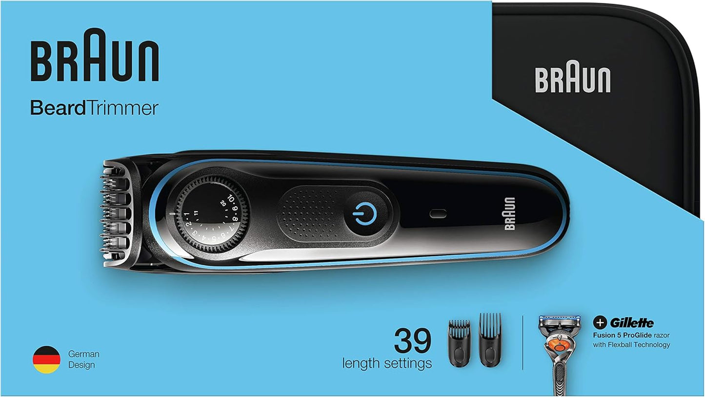 Braun Beard Trimmer BT3940TS - Ultimate Precision for 100% Control of Your Style